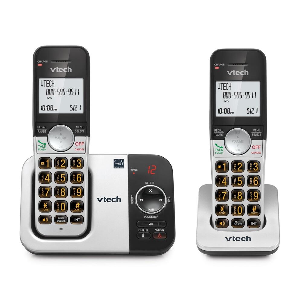 VTech VG232-2 Cordless Phone with Answering Machine -with 2-Handsets Large...